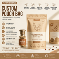 Pochette personnalisée imprimée pour emballage alimentaire, sachet refermable en plastique, petit sac Mylar anti-odeur, pochette autoportante avec logo
