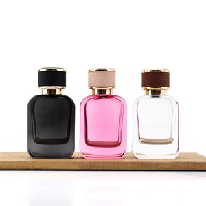Wholesale High Quality Luxury Clear Square Irregular Design 50ml Glass <b>Empty</b> Customized Spray <b>Perfume</b> <b>Bottle</b> with Box for Women - Product Image 5
