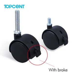 TOPCENT Großhandel Möbelstuhl Nylon-Laufrolle 1,5/2 Zoll 30mm 40mm 50mm Kunststoff-Rollenrad - Product Image 6