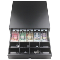 GSAN Tiroir-caisse 12V/24V de haute qualité pour système POS RJ11/RJ12/USB Till BOX avec 2 fentes à cocher 3 serrures Compteurs de caisse