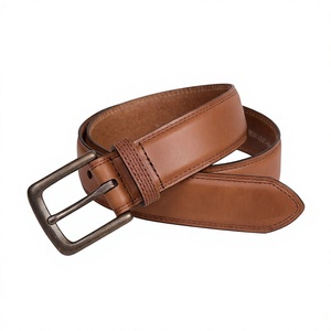 Cinturón de Cuero Vacuno 100% Natural con Hebilla Cuadrada de Acero Vintage, 3.8cm X 138cm, Resistente, Impermeable, Ecológico, Negro - Product Image 1