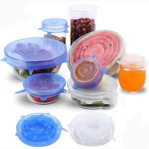 Food Grade Silicone Bowl Covers Lids Eco-Friendly Free Reusable Stretchable Food <b>Wrap</b> BPA Free Reusable Silicone <b>Stretch</b> Lids - Product Image 1