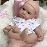 45cm Lebensechte Exquisite Kleinkind-LouLou-Puppen für Mädchen mit Funkelnden Augen, Vollsilikon-Körper, Gedenk-Reborn-Baby