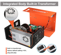 Kompresor Angin Pcp, 4500Psi Kipas Bebas Minyak, Pendingin 12V DC atau 110V AC Kompresor Mati Otomatis Pompa Pcp
