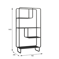 Table basse en métal à 3 niveaux, design minimaliste, table d'appoint pour salon, table de rangement multi-usages