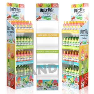 Tùy Chỉnh Khuyến Mãi Siêu Thị Sóng Drinks <span class=keywords><strong>Display</strong></span> Stands Tông Tầng Trái Cây Năng Lượng Đồ Uống Hiển Thị Rack - Product Image 2