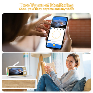 แอพมือถือสมาร์ทเบบี้มอนิเตอร์การ<span class=keywords><strong>ด</strong></span>ูแบบเรียลไทม์ กล้อง 720P การตรวจจับการเคลื่อนไหว การมองเห็นในเวลากลางคืน เสียงสองทาง แบตเตอรี่แบบชาร์จไฟไ<span class=keywords><strong>ด</strong></span>้ - Product Image 6
