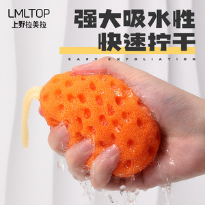 LMLTOP Bath Sponge Oval PVA Purple Single Pack Skin Friendly Exquisite Shower Tool - Product Image 2