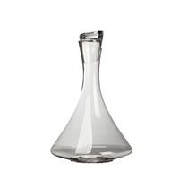 Carafe à vin en cristal sans plomb à texture ondulée torsadée avec logo personnalisé, base inclinée, verre transparent, cadeaux d'affaires 1-1,5L