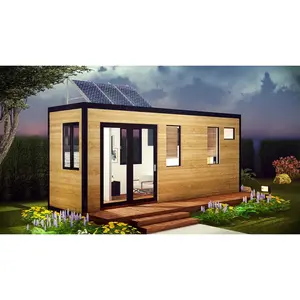 Modern low cost prefab house villa container prefab house material contains