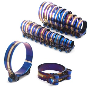 <span class=keywords><strong>Clip</strong></span> per tubo flessibile <span class=keywords><strong>a</strong></span> bullone in acciaio inossidabile in acciaio inossidabile da 1 "<span class=keywords><strong>a</strong></span> 4.4" da 26mm <span class=keywords><strong>a</strong></span> 113mm Kit morsetto universale regolabile in titanio blu - Product Image 1