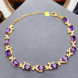 Bracelet en améthyste de créateur avec argent sterling - Bracelet tendance pour femmes pour le marché B2B - Product Image 2