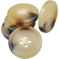 Botón de resina de fábrica de alta calidad personalizado Beige redondo 4 agujeros botones de costura de resina para abrigo