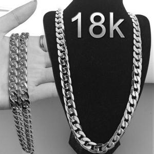 फैशन हाइप पुरुषों के लिए 18k गोल्ड प्लेटेड मेटल क्यूबन लिंक चेन हार - Product Image 2