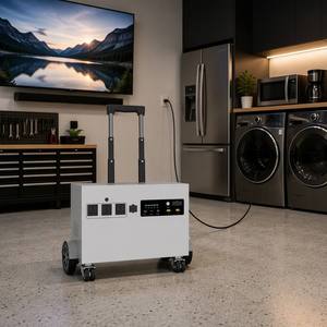 สถานีไฟฟ้าเคลื่อนที่แบบล้อลาก 5000W พร้อมเต้ารับ AC สามช่อง พอร์ต USB-C สองช่อง สำหรับแคมป์ปิ้งและอุตสาหกรรม - Product Image 1