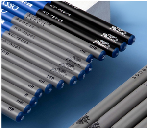 Lápices de Dibujo Artístico <span class=keywords><strong>PICASSO</strong></span> 2H/H/HB/B/2B/3B/4B/5B/6B/7B/8B/9B, Dureza Mixta, 12 por Caja, Madera de Tilo, Grafito Negro, Digital - Product Image 2