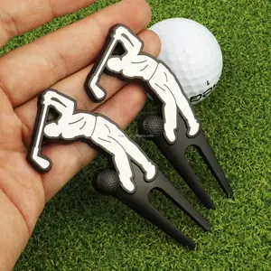 2024 Best Ball Marker Supplier Multifunctional Custom Logo Golf Divot Repair Tool With Metal Golf Ball Marker set