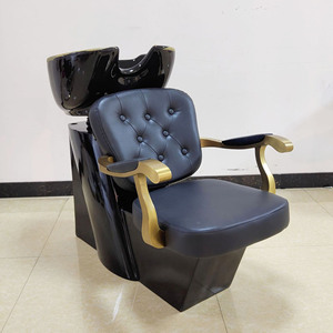 Sillón moderno para lavado de cabello con respaldo, silla duradera de PU para lavado de cabello, estación de lavado para salón de belleza y spa - Product Image 5