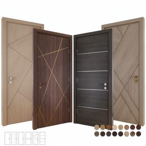 Puertas Interiores Modernas de Madera Maciza con Certificación de Resistencia al Fuego y Aislamiento Acústico, Estándar Europeo, para Casas, Villas y Salones - Product Image 3