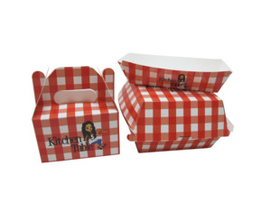 Tùy Chỉnh Dùng Một Lần Màu Đỏ Lưới Sinh Nhật Đảng <span class=keywords><strong>Gable</strong></span> Hộp Đảng Thực Phẩm Hộp Sinh Nhật Đảng Trang Trí Đầu Hồi Hộp Với Xử Lý - Product Image 4