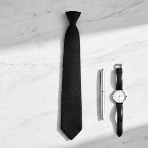 Cravate en <span class=keywords><strong>soie</strong></span> tricotée <span class=keywords><strong>Grenadine</strong></span>, unie, noire, violette, rouge, élégante, pour homme - Product Image 3