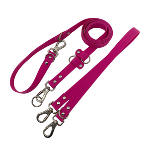 Accessori per animali domestici in PVC impermeabile doppio guinzaglio per cani regolabile doppia Clip guinzaglio per animali domestici con chiusura in metallo resistente fibbia - Product Image 2