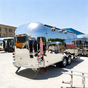 Chariot de vente ambulante en acier inoxydable pour zone panoramique, vente de nourriture en plein air, petit-déjeuner, restauration rapide, brochettes frites, glaces, boissons fraîches - Product Image 2