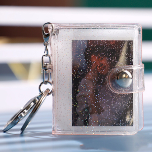 1-2 Trong Mini Album ảnh Keychain bán buôn PVC trong suốt Mini Keychain Album ảnh chèn mini khung ảnh cuốn sách Album vòng chìa khóa - Product Image 5