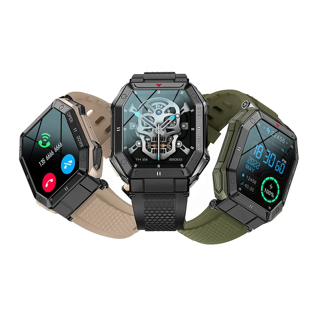 K55 Men's Relojes Inteligentes BT Call 5-10 Days Battery IP67 Waterproof Compass GPS Navigation Calendar Sleep Tracker Remote