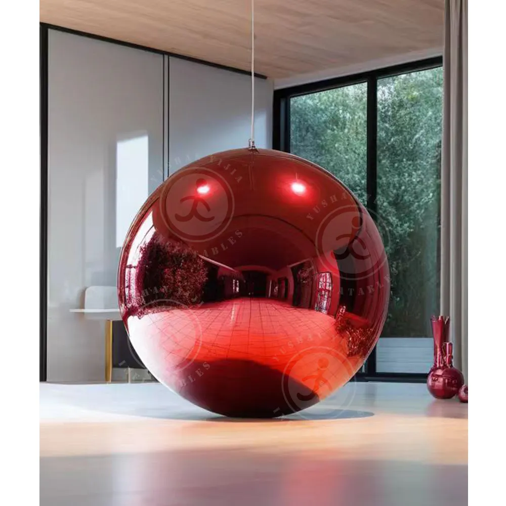 Bolas de discoteca de espejo Bola de espejo de PVC inflable gigante a granel Navidad