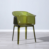 Fauteuil transparent moderne et élégant en plastique PP cristal pour restaurant, café et mobilier de restauration – Vente en gros
