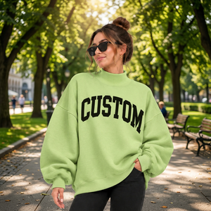 Nouveautés Hiver – Pull en maille vert citron pour femme, col montant, épaules tombantes, anti-plis, respirant, services OEM - Product Image 3