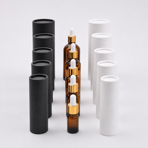 Custom Paper Tube Packaging Cosmetic Perfume Essential <b>Oil</b> <b>Bottle</b> Cardboard Recyclable Kraft Tube Cylinder Packaging Box - Product Image 2