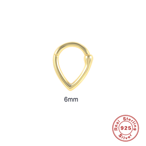 ROXI Bijoux plaqués or 18 carats, créoles argentées de 6 mm et 8 mm pour piercing nez, oreille, hélix, cartilage, tragus - Product Image 3