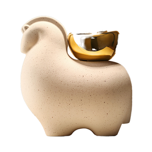 Figura de escultura de resina de estilo chino de arte popular Beihanmei, nuevo adorno de dinero inmediato, gabinete de TV para sala de estar, gabinete de vino - Product Image 4