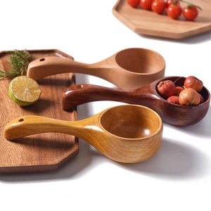 Cuchara de sopa <span class=keywords><strong>Netflix</strong></span> Cuchara cuchara cocina hogar madera fideos cuchara japonesa mango corto gachas - Product Image 4