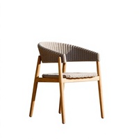 Ensemble de chaises de salle à manger en rotin de style minimaliste moderne, modèle SM-106, pour villas, jardins, balcons en plein air, usage de loisirs