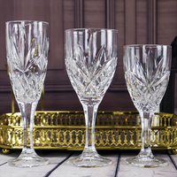 En stock sans plomb rétro Europe luxe cristal gobelet Champagne rouge verre à vin élégant fantaisie mariage Champagne flûte verrerie