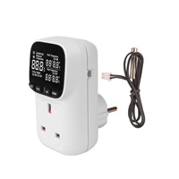Termostato Inalámbrico para Exteriores Compatible con el Reino Unido, con Pantalla Digital de Temperatura y Control de Calefacción Programable