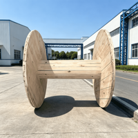 Bobines en bois massif de pin, sur mesure, traitées thermiquement, pour le transport de câbles télécom et de fils électriques