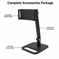 Support de téléphone portable réglable, support de tablette de bureau, support de tablette en métal rotatif à 360 degrés multi-angles pour le bureau OEM