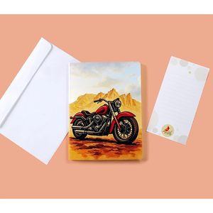 Tarjeta de Cumpleaños Clásica con Diseño de Motocicleta, Tarjeta de Felicitación 3D para Hombres, Tarjeta del Día del Padre para Él, Abuelo, Papá, Manualidades en Papel, Laminación Brillante - Product Image 6