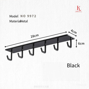 Competitive Price Superior Quality Metal wall mount hanger Premium Quality Six-row metal hooks - Product Image 3