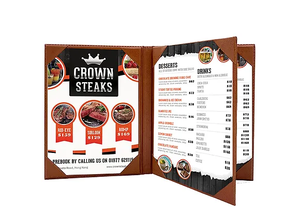 Porte-menu en cuir sur mesure A4 A5 pour restaurant, menus de table, porte-menu pour bar, KTV, restaurant - Product Image 2