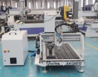 ACCTEK AKG6012 + Petite fraiseuse CNC d'établi avec axes rotatifs pour l'usinage de modèles de voitures graphiques 3D et de poupées chaudes en Europe