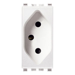 ซิกูรี่ 2P+T 10A เต้ารับไฟฟ้าสีขาวแบบบราซิล ความสูง 5.3 ซม. - Product Image 1