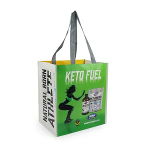 eco-friendly reusable sport bag with nylon handle gravure non woven bag