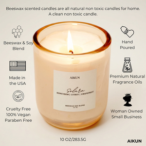 Velas Aromáticas de Cera de Soya Decorativas de Primera Calidad, Marca Privada AIKUN, en Frascos de Vidrio para el Hogar, Navidad, Pascua, Diwali y Festividades - Product Image 3