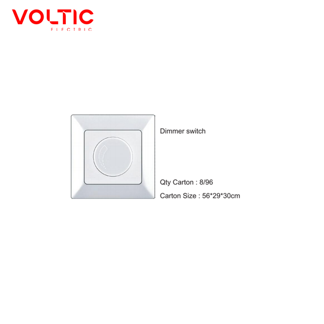 European Union Standard Suppliers Price Wholesale PC Plate EU Wall Switch 100-1000w Dimmer Light Fan Dimmers Switch for Home