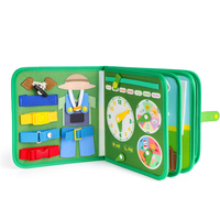 Jouets éducatifs Montessori pour animaux de ferme, livre d'activités en feutre polyester, livre silencieux pour tout-petits